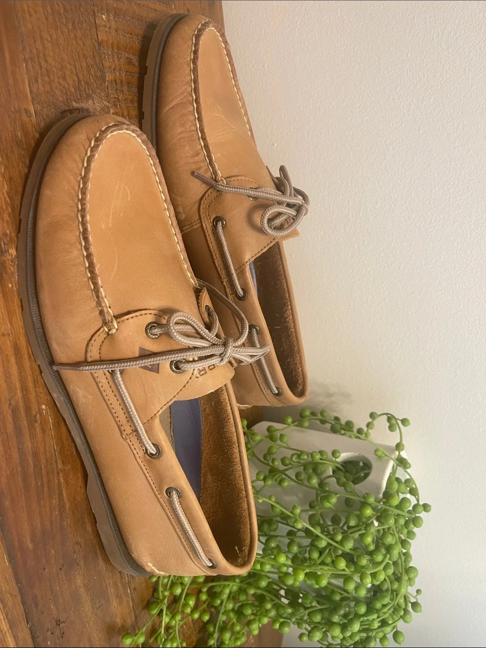 Sperry Men’s Tan Leather 2-Eye Boat Shoes
